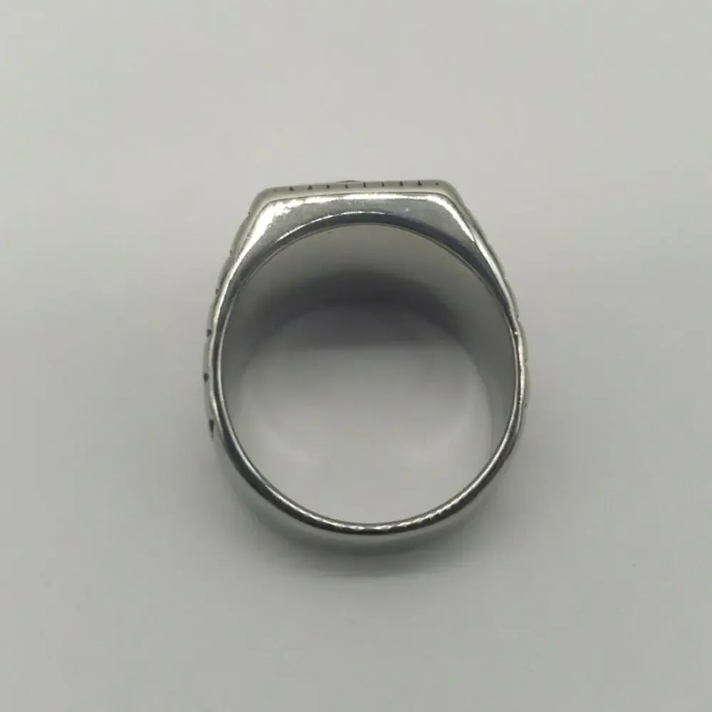 Red Cubic Zirconia Handmade Men's Ring Size 9 NWT